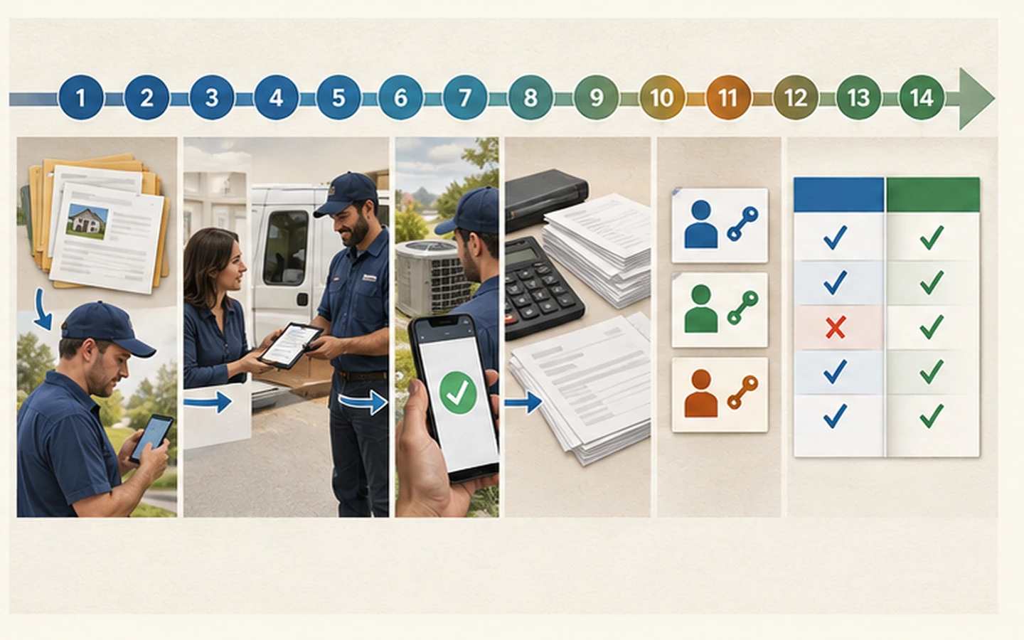 A fourteen-day software trial using real jobs, phones, handoffs, accounts, permissions and scoring
